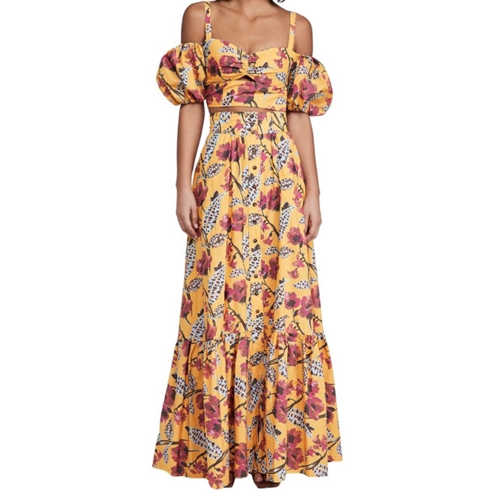 A.L.C. | Lillie Skirt - Yellow Floral Maxi - size 6 - Picture 7 of 7